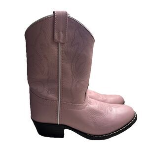 Masterson Boot Co Pink Kids Western Cowgirl Boots Girls Size 3M - EUC Worn Once